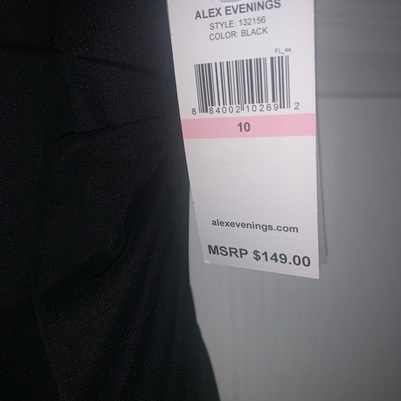 ALEX EVENING BLACK DRESS, Size 10 NWT NEVER WORN. - Picture 6 of 8